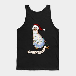 Christmas Pigeon Delivering His Holiday Message Tank Top